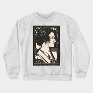 Portrait of an unknown woman (1916) by Richard Roland Holst Crewneck Sweatshirt